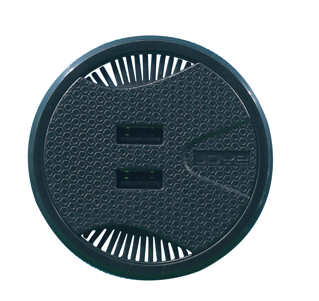 Surface Mount Grommet with Operable Wire Holder Lid & Twin USB Ports (OEXH717)