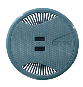 Surface Mount Grommet with Operable Wire Holder Lid & Twin USB Ports (OEXH719)