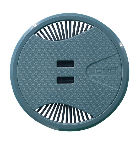 Surface Mount Grommet with Operable Wire Holder Lid & Twin USB Ports (OEXH719)